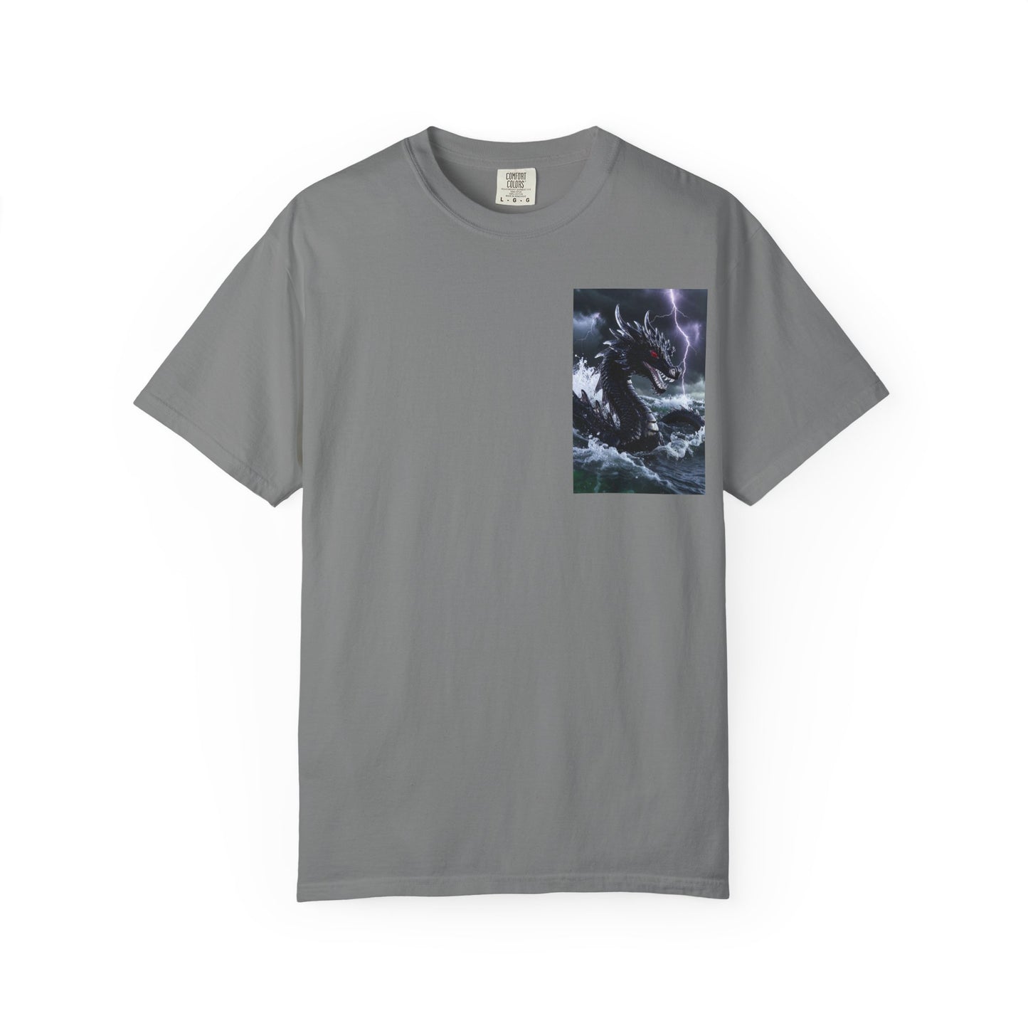 A Dragon Storm Graphic T-Shirt — Dark Fantasy Chest Print