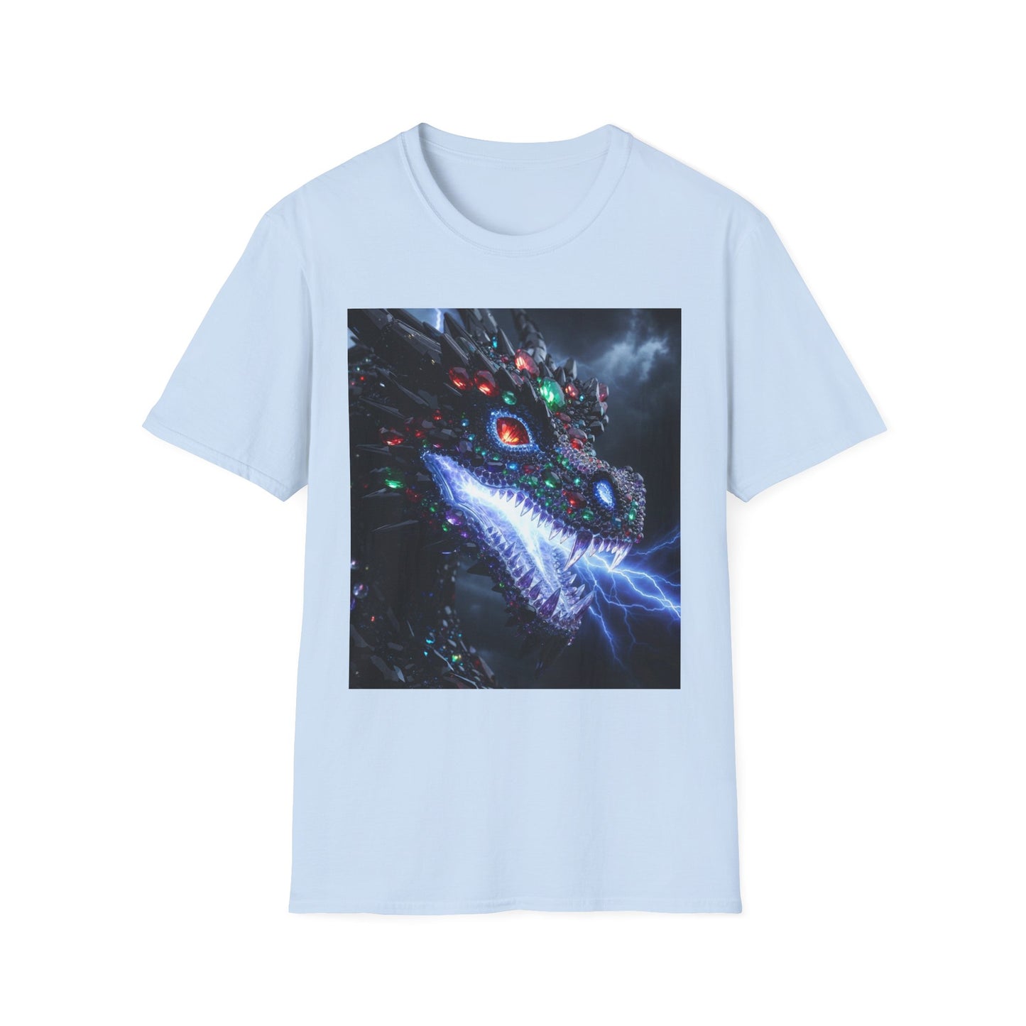 Cosmic Leviathan Shark T-Shirt — Neon Sci‑Fi Sea Monster Tee