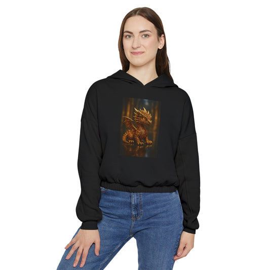 Charming Dragon Hoodie, Cozy Women's Hoodie, Fantasy Pullover, Gift for Dragon Lovers, Casual Everyday Wear