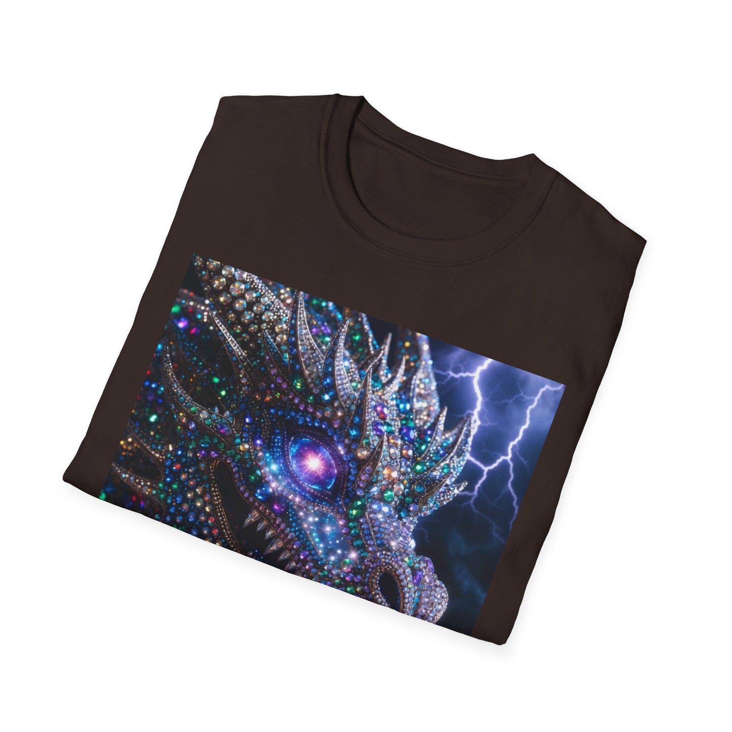 Dragon Lightning T-Shirt — Neon Crystal Fantasy Graphic Tee