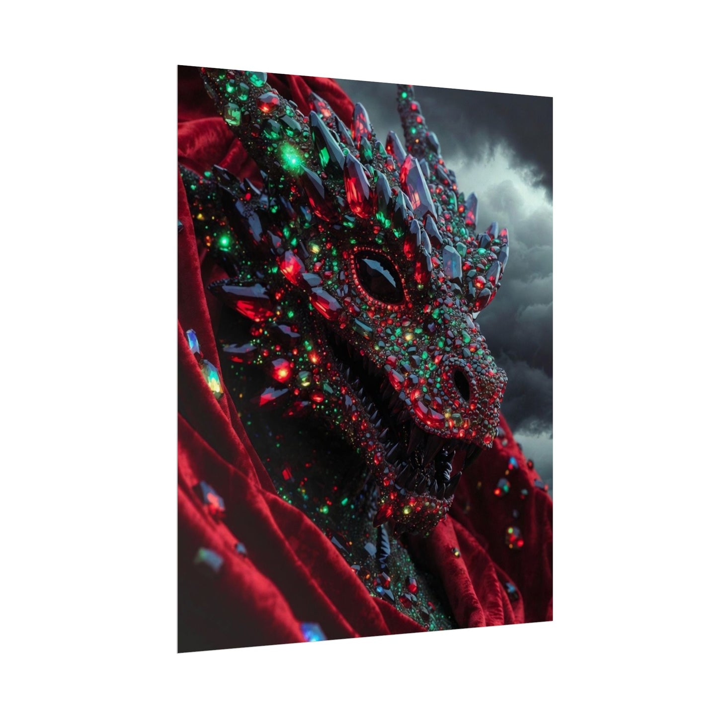 Rolled Poster — Jewel-Encrusted Dragon Art Print