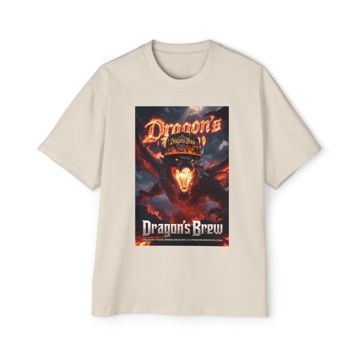 Dragon's Brew Graphic Tee — Fiery Dragon Beer Poster T-Shirt