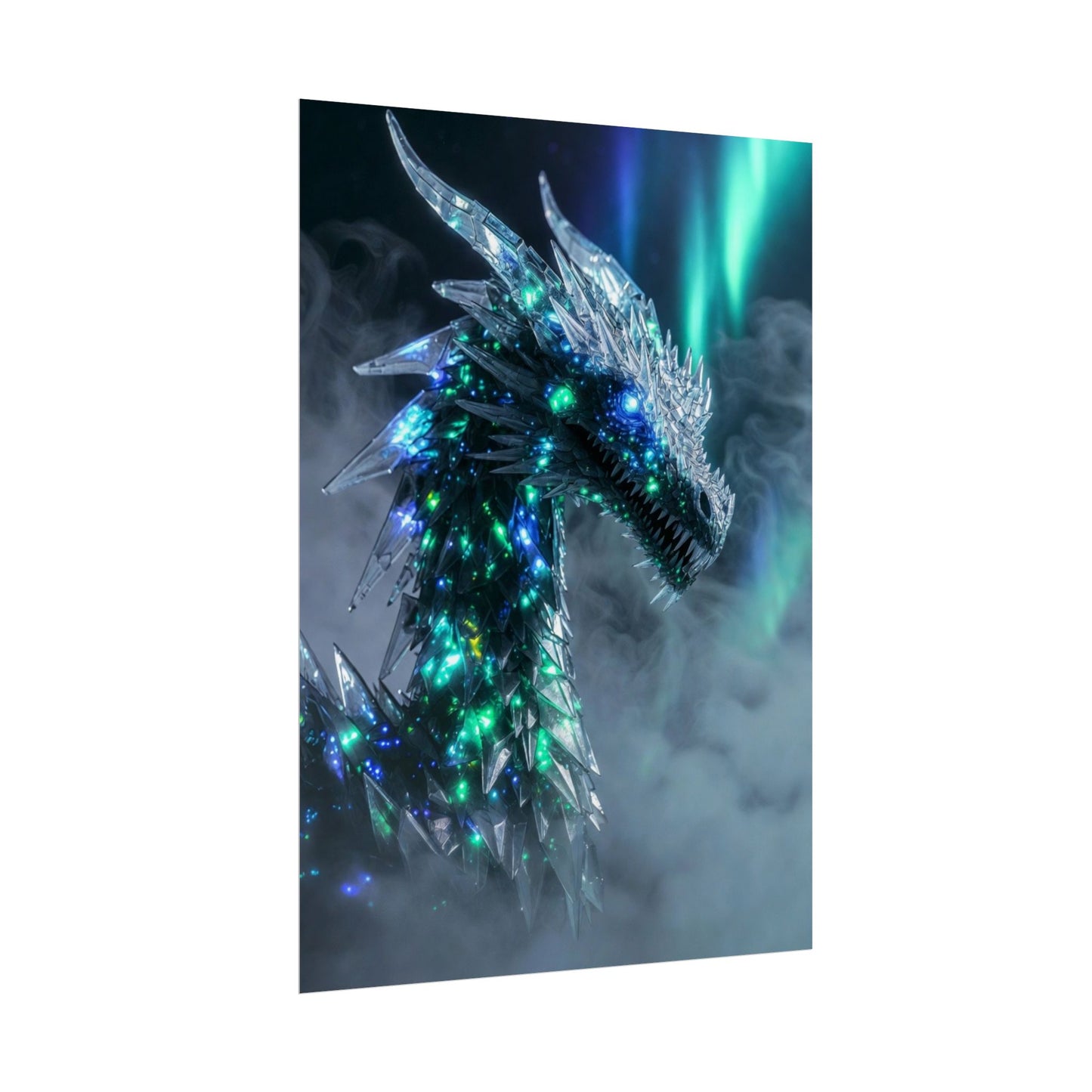 Crystal Dragon Poster – Fantasy Wall Art Rolled Print