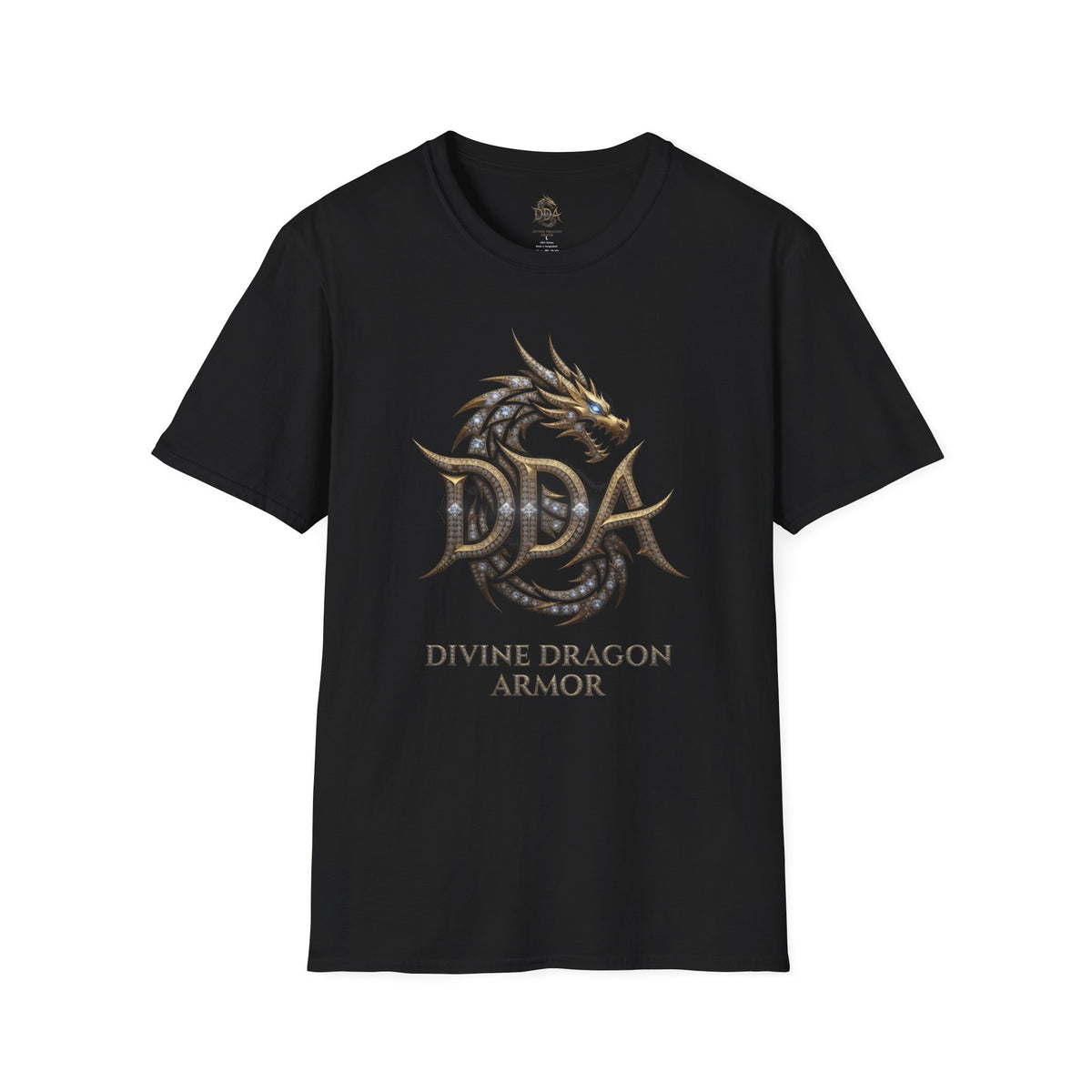 Dragon Logo Pocket T-Shirt — "DDA Divine Dragon Armor" Chest Patch