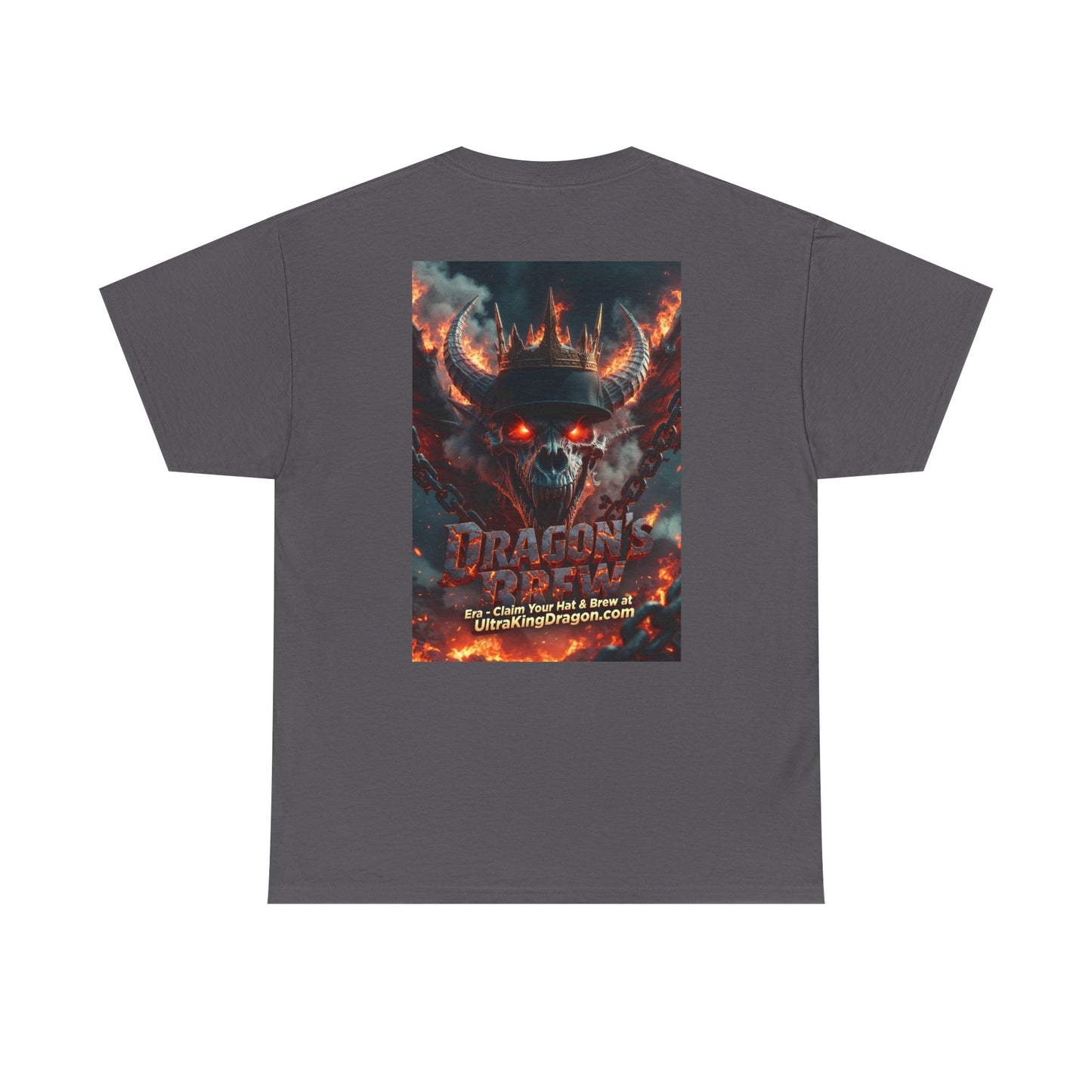 T-Shirt — "Dragon's Brew" Fiery Skull Graphic Tee