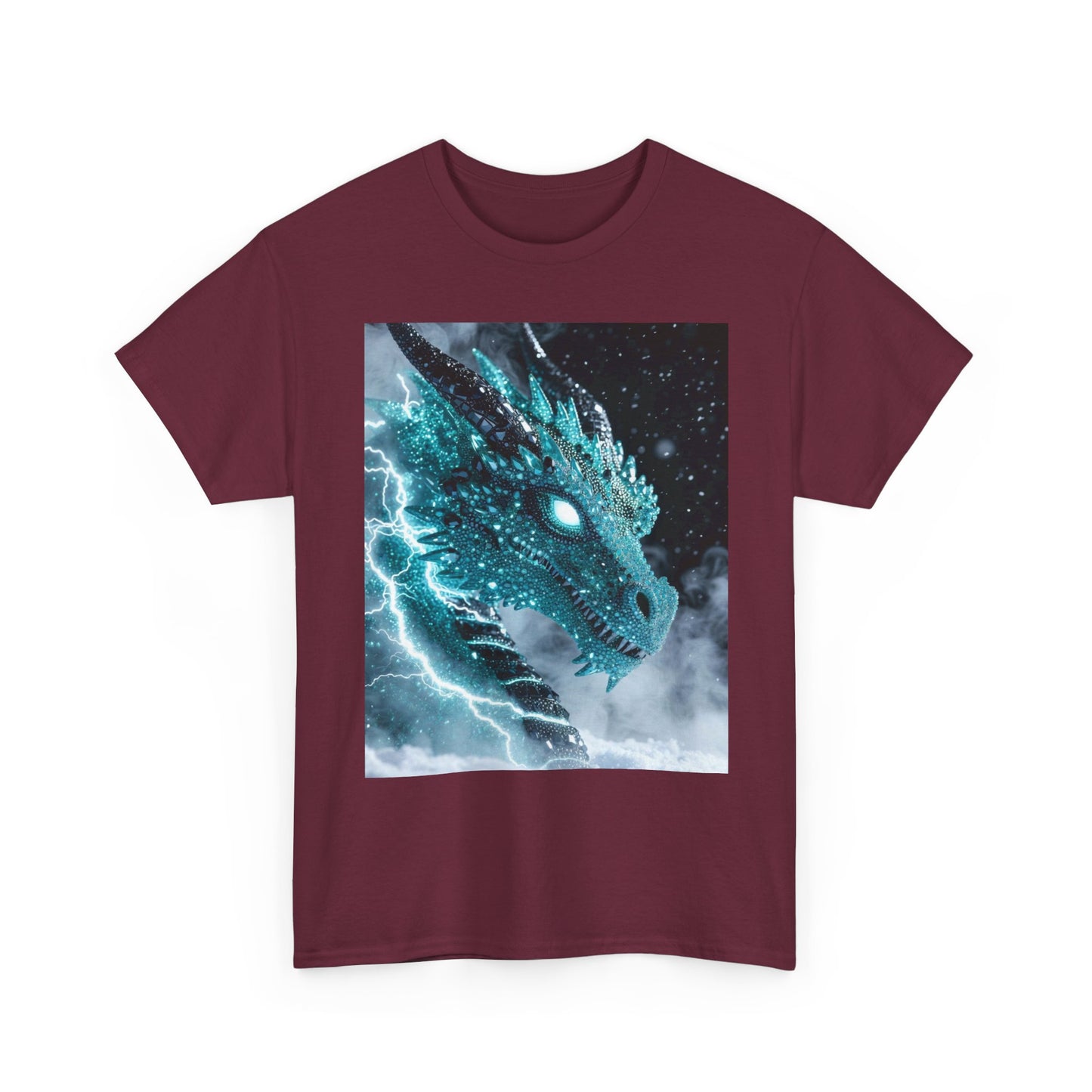 Dragon Storm T-Shirt — Electric Blue Dragon Graphic Tee