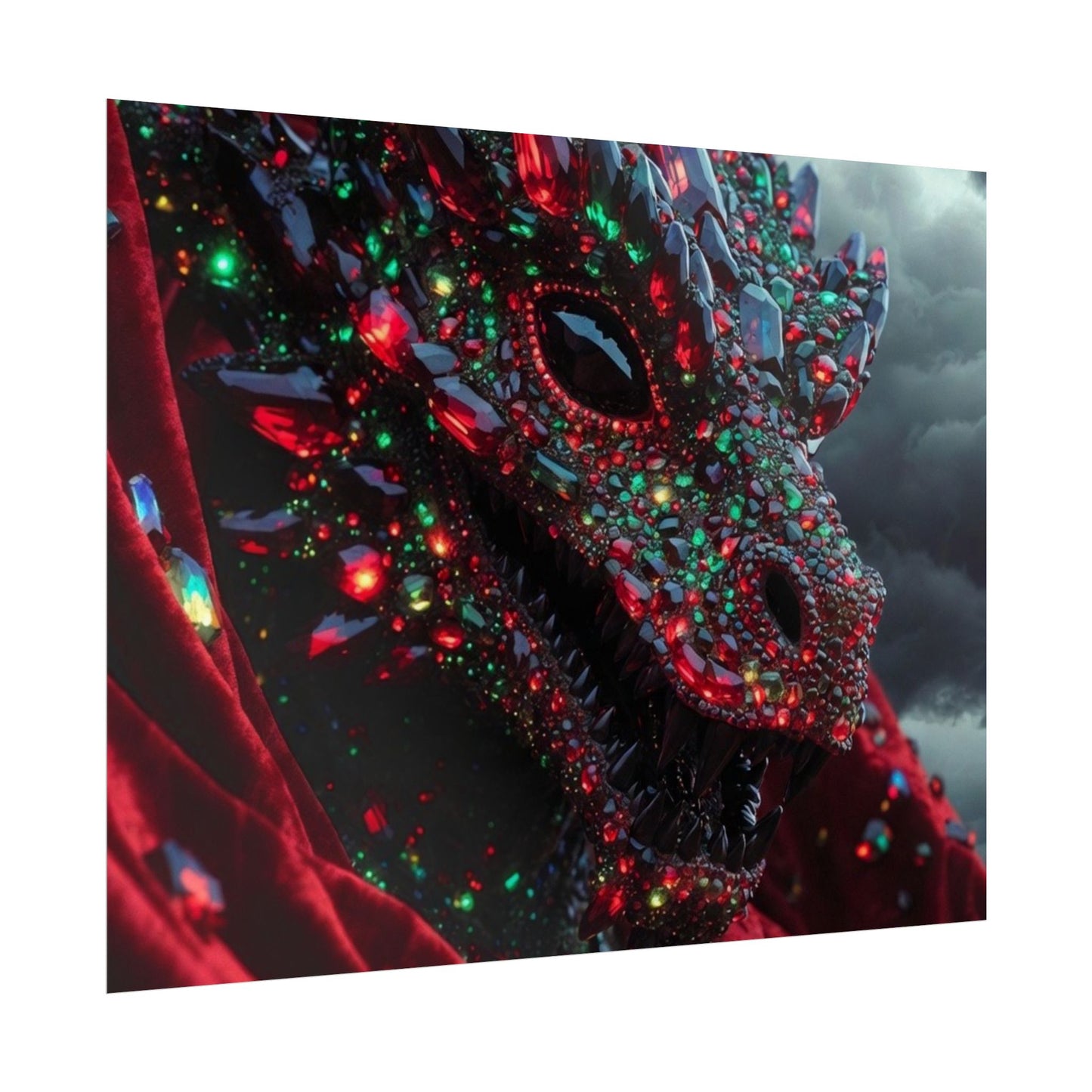 Rolled Poster — Jewel-Encrusted Dragon Art Print