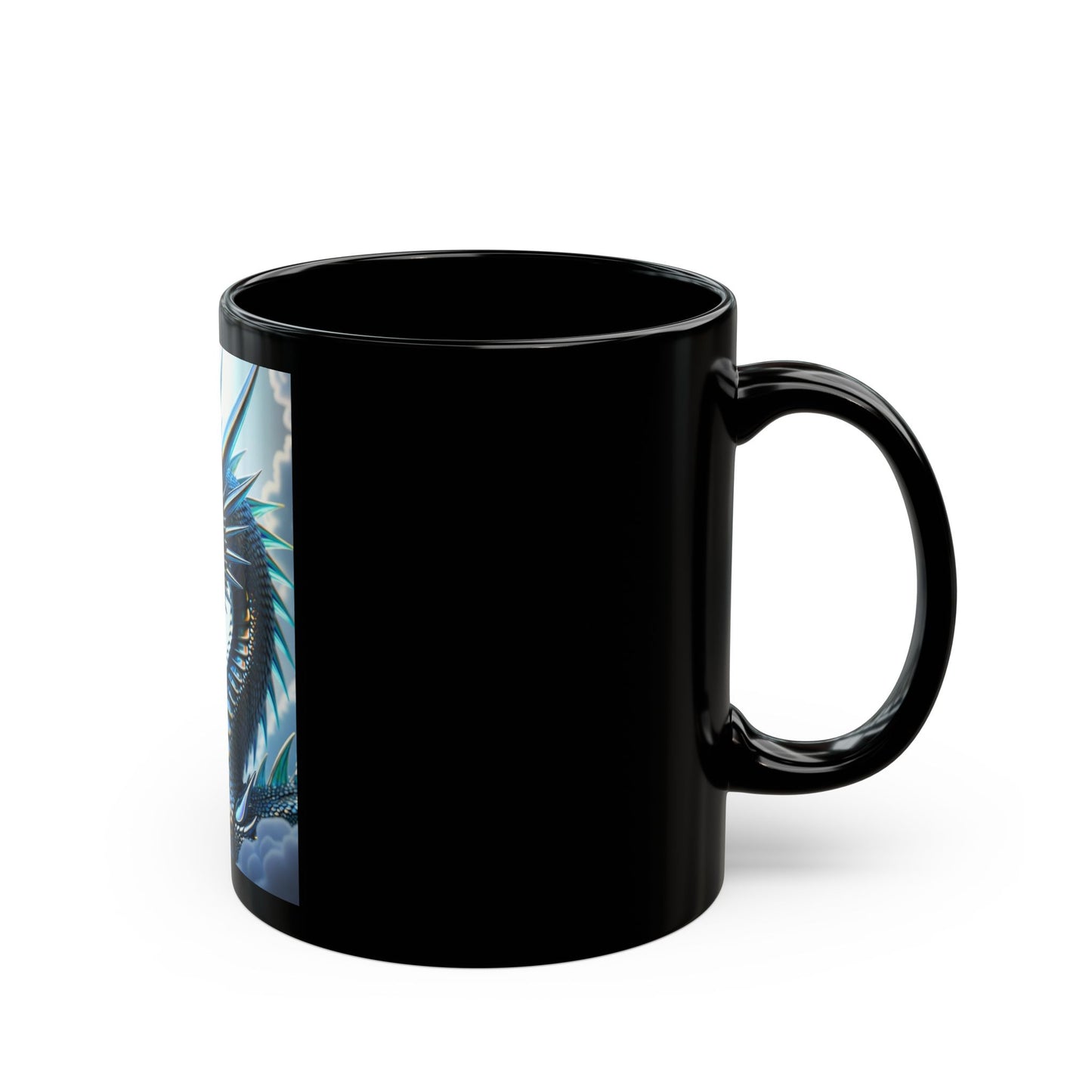 Mystical Dragon Black Mug