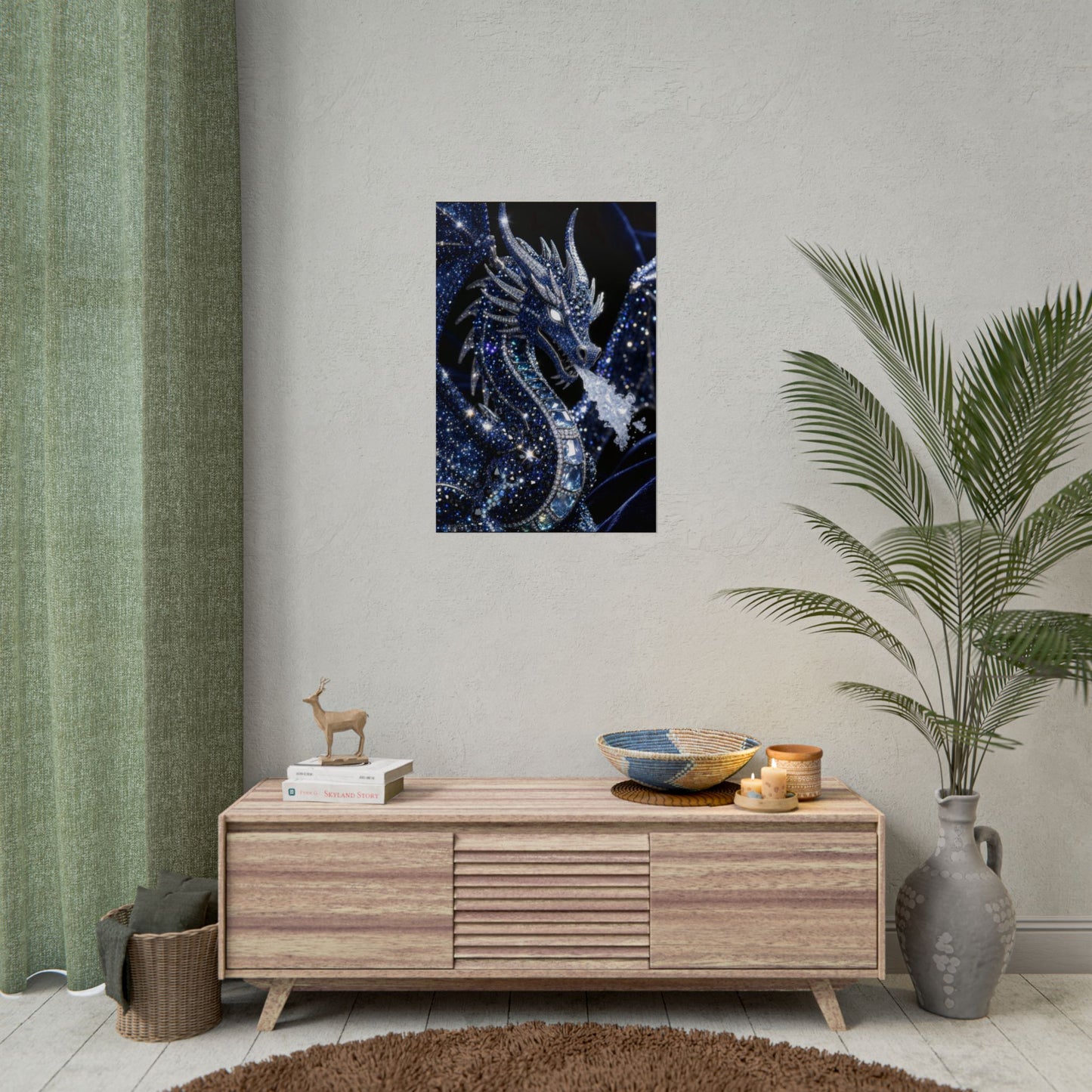 Rolled Poster — Sparkling Ice Dragon Art Print