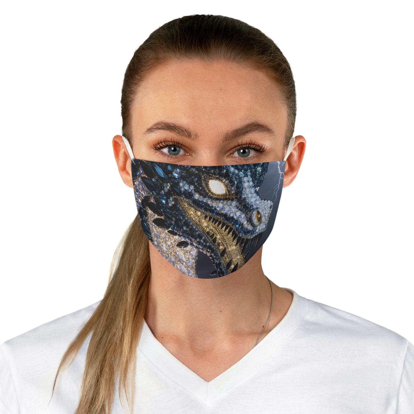 A Dragon Lightning Face Mask — Storm Dragon Graphic Protective Mask