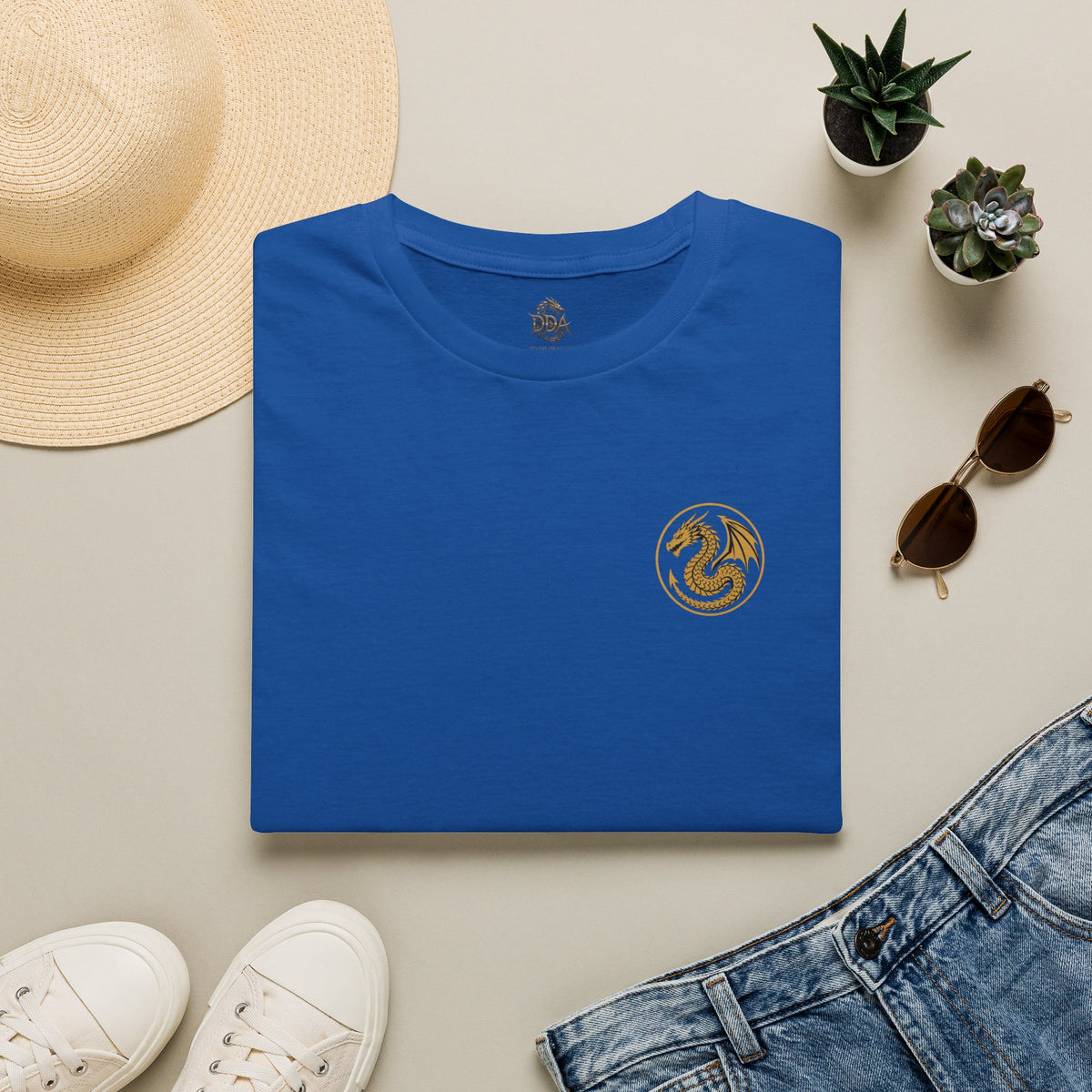A # 1 Selling Divine Dragon Armor Pocket T-Shirt — Vintage Gold Emblem Tee