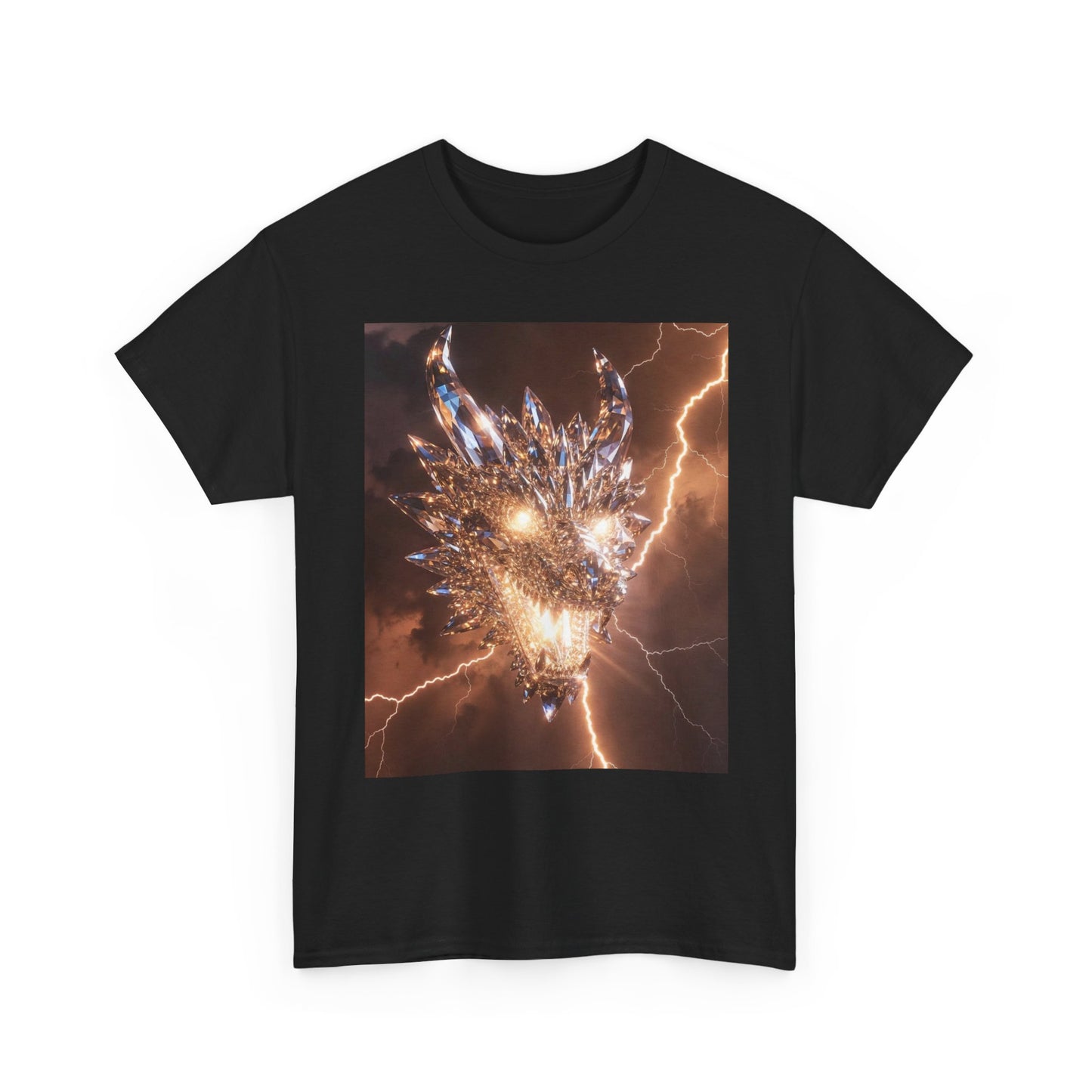 Dragon Lightning Graphic Tee — Fiery Electric Fantasy T-Shirt