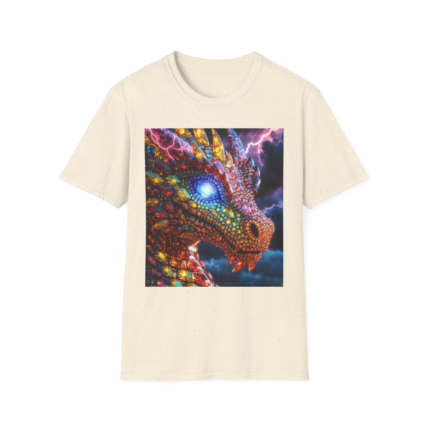 Dragon Head T-Shirt — Colorful Lightning Fantasy Graphic Tee