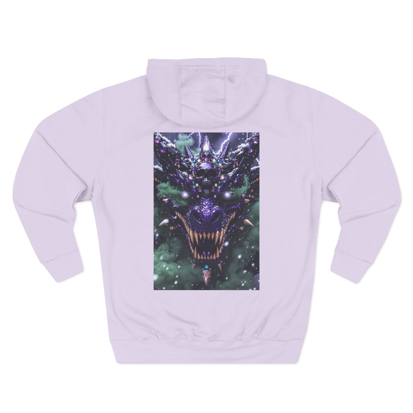 A Mystic Cosmic 🐉 Hoodie — Astral Galaxy Cat Chest Print Fleece Hoodie