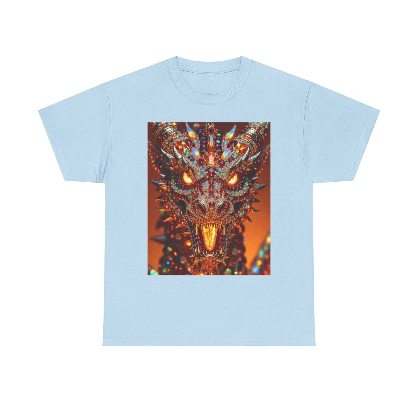 Dragon Face T-Shirt — Fiery Mythical Creature Graphic Tee
