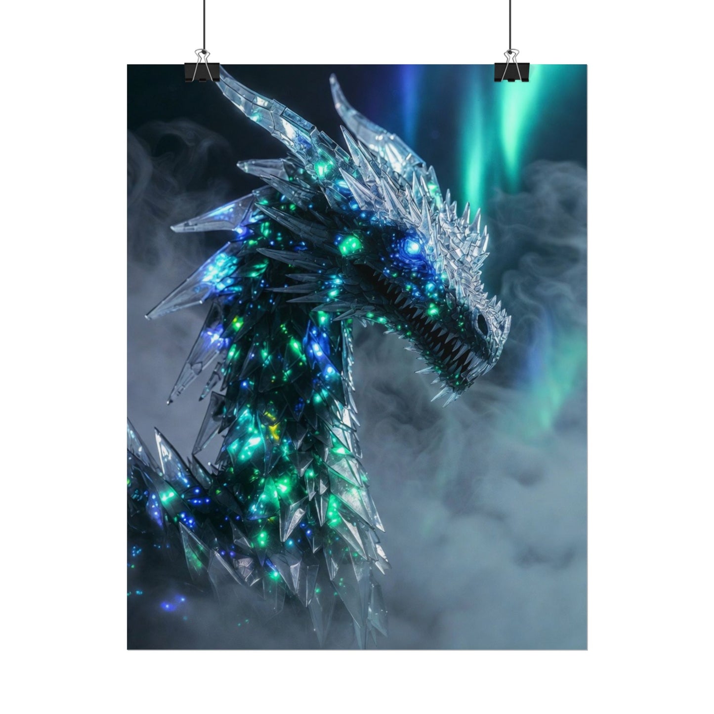 Crystal Dragon Poster – Fantasy Wall Art Rolled Print