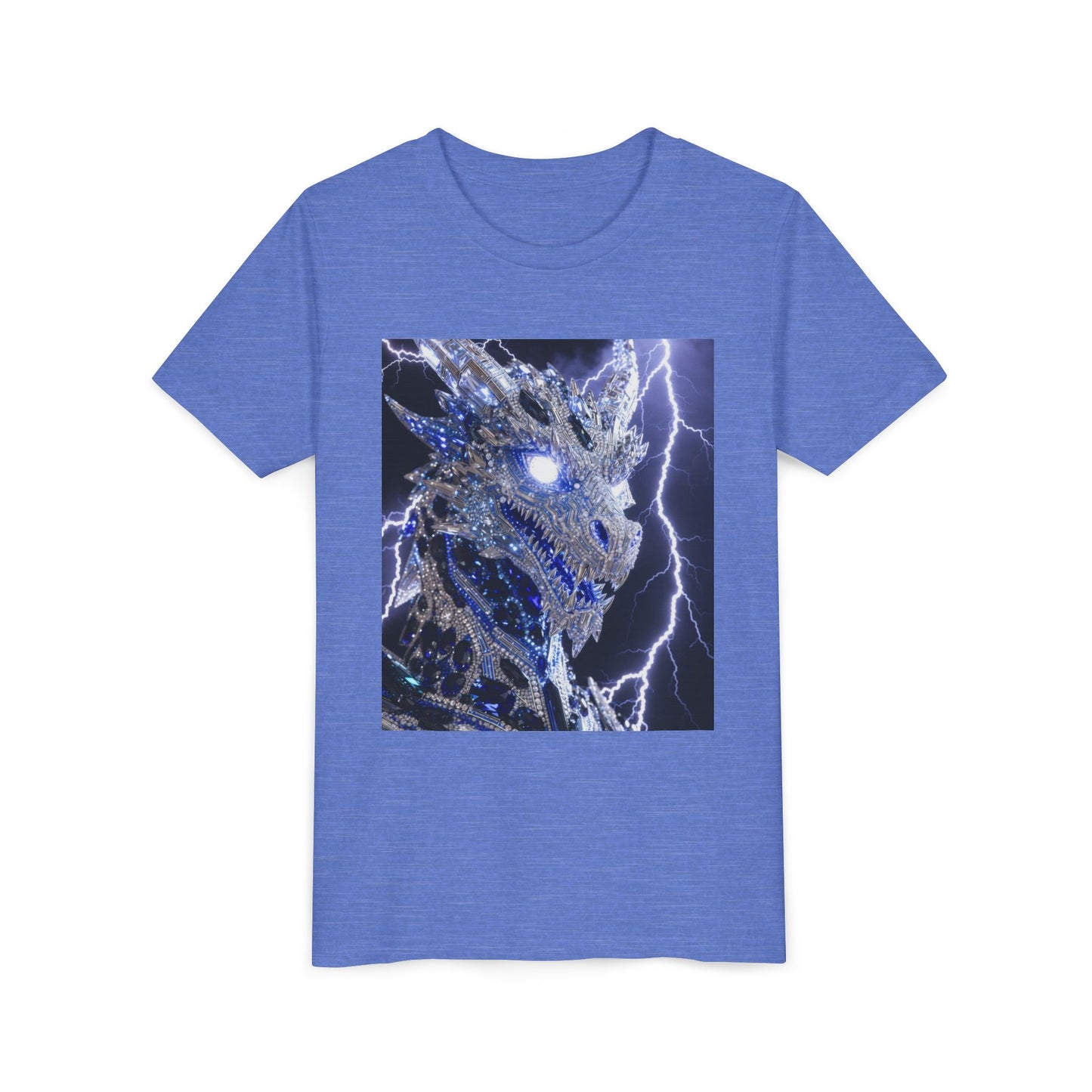 Lightning Dragon Youth Tee — Electric Dragon Graphic Shirt for Kids