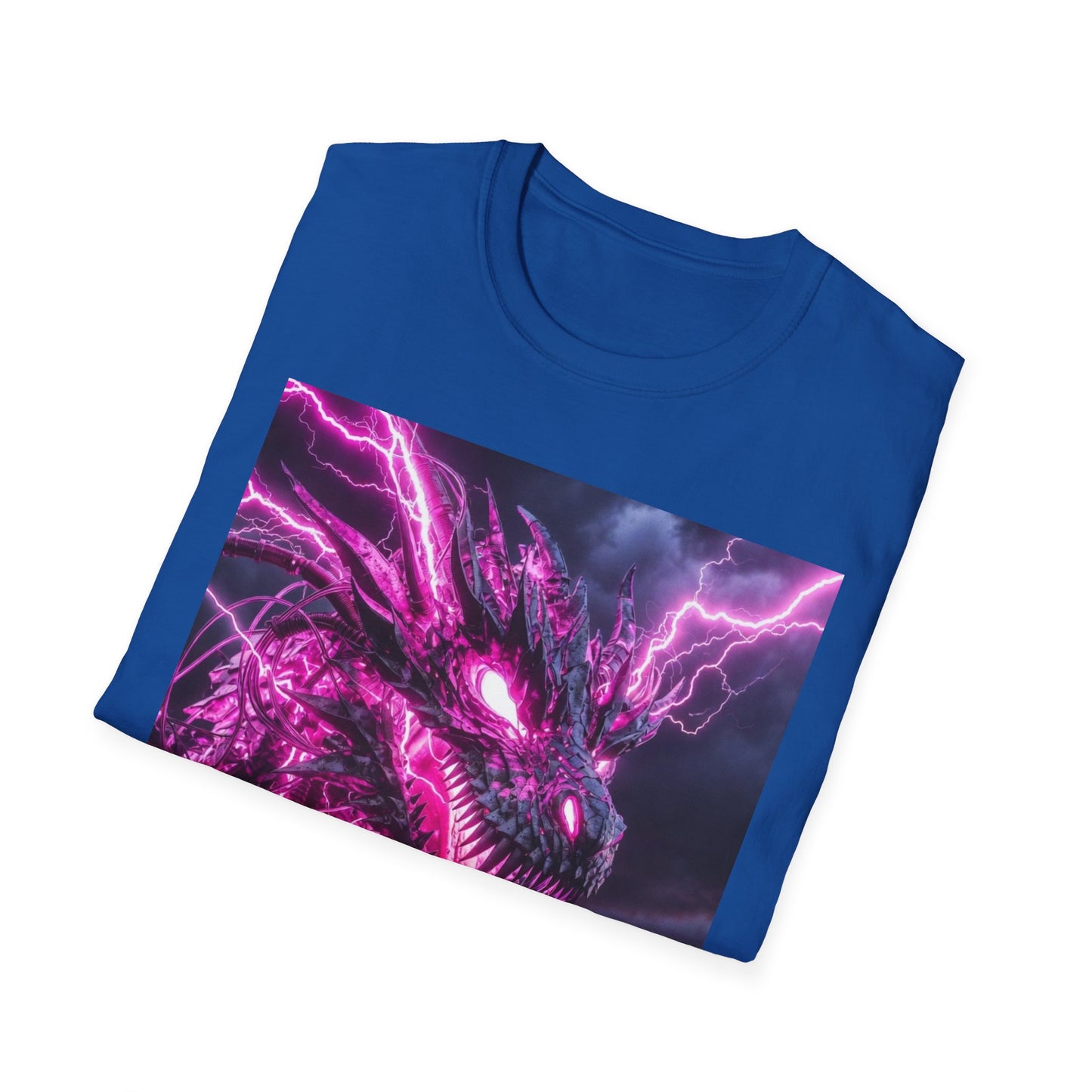 Dragon Lightning T-Shirt — Neon Purple Fantasy Dragon Graphic Tee