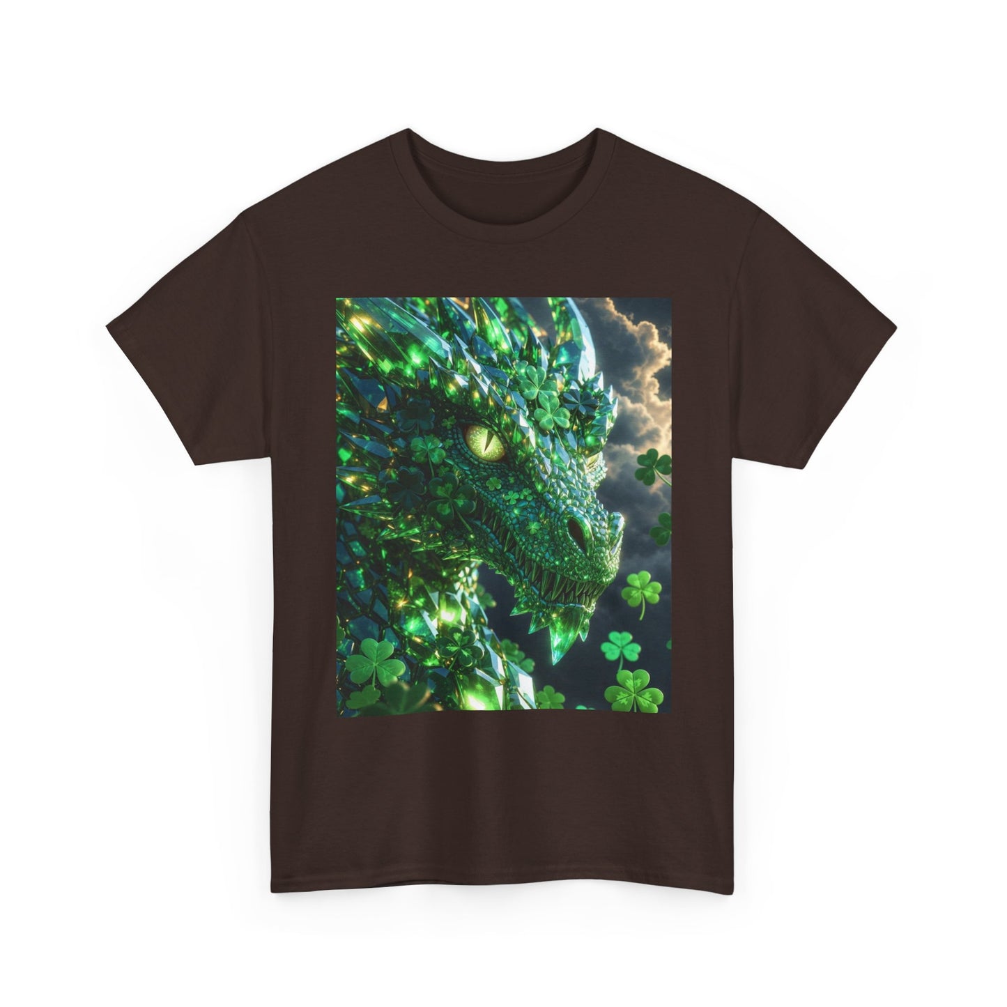St. Patrick’s Day Green Dragon T-Shirt — Lucky Shamrock Fantasy Tee