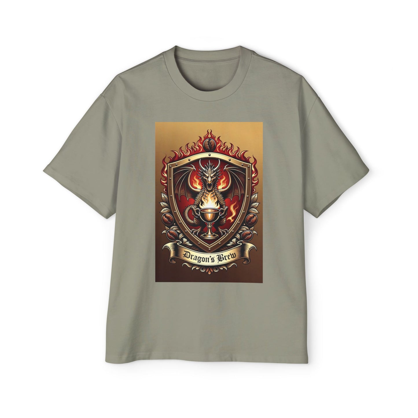 Dragons Brew Graphic Tee — “Dragon’s Brew” Medieval Fantasy Men’s T‑Shirt