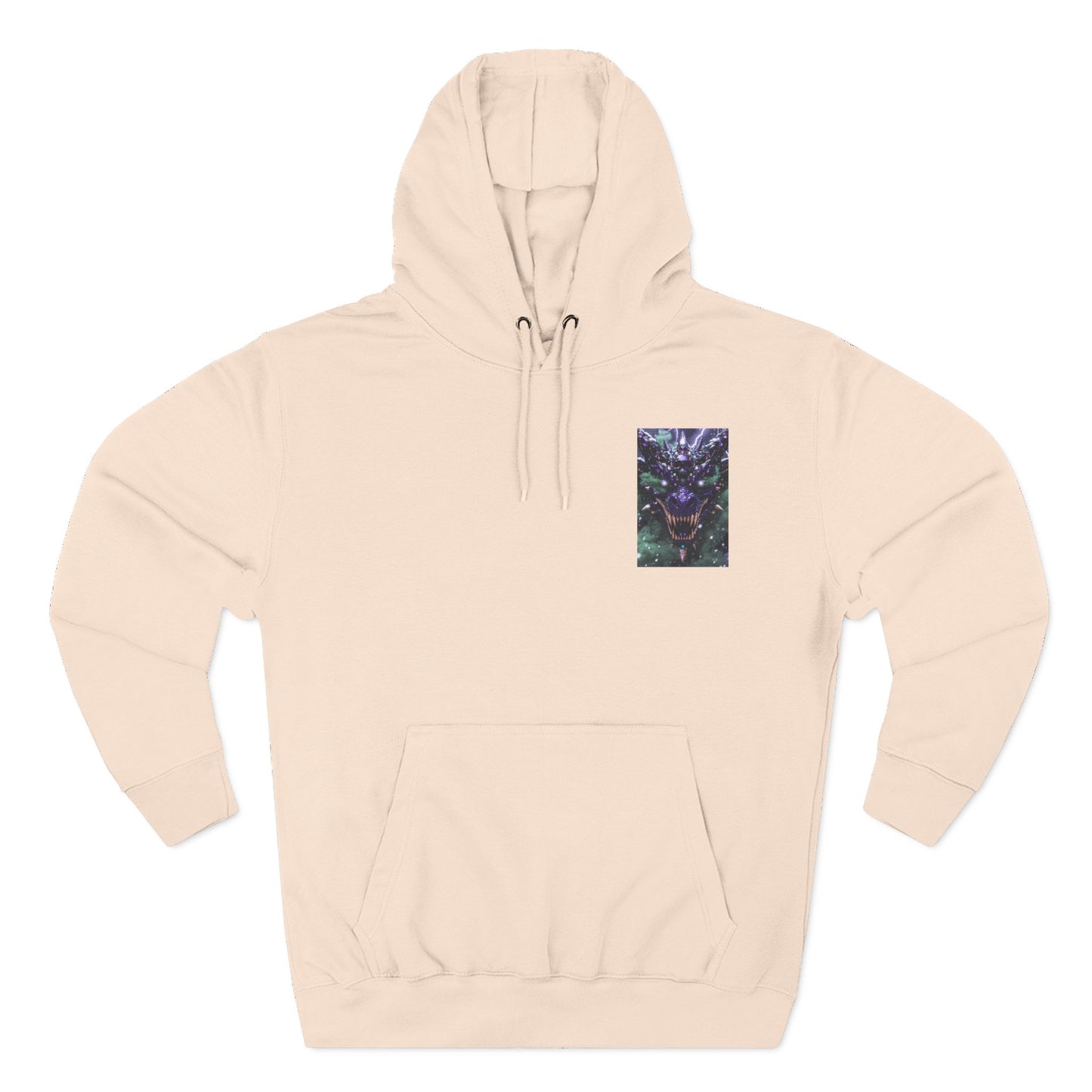 A Mystic Cosmic 🐉 Hoodie — Astral Galaxy Cat Chest Print Fleece Hoodie
