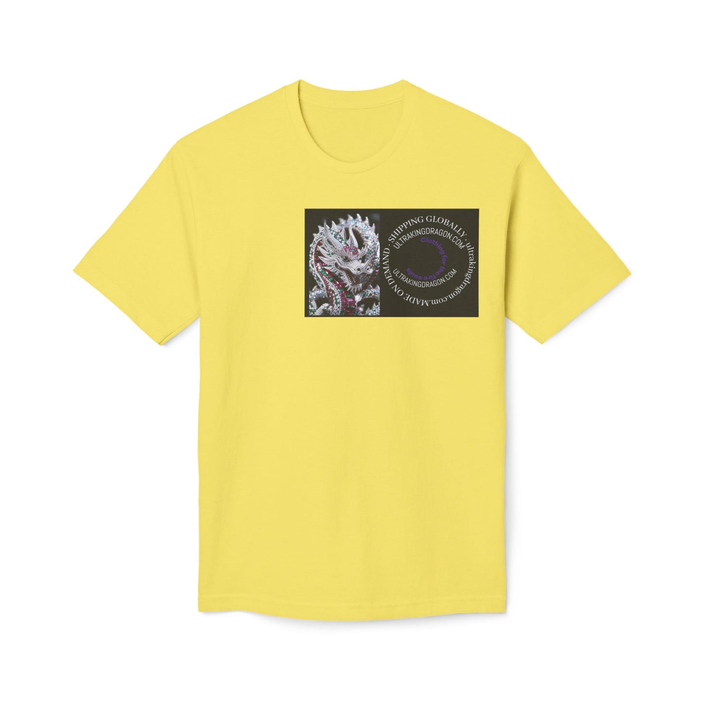 Dragon Heart T-Shirt — Floral Dragon Illustration with Circular Text
