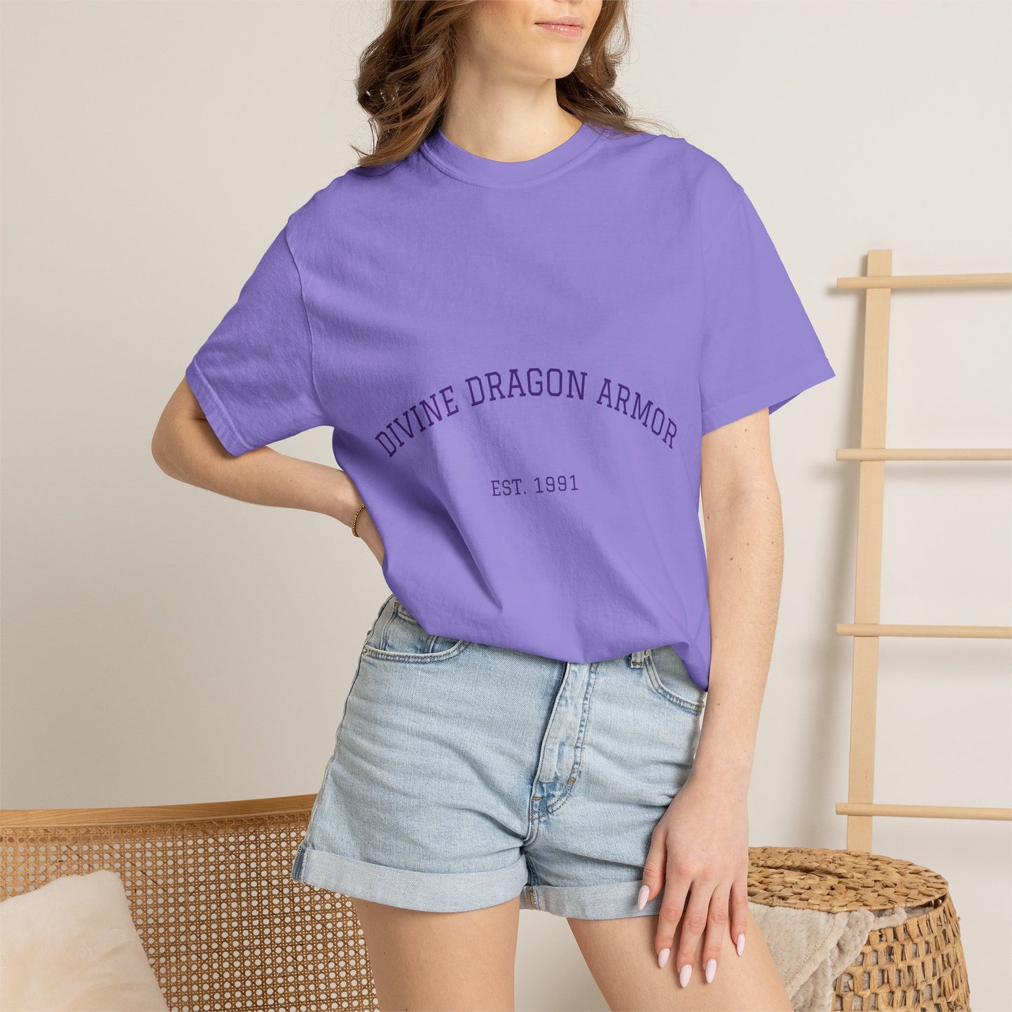A Divine Dragon Armor Tee — Vintage 'Est. 1991' Graphic T-Shirt