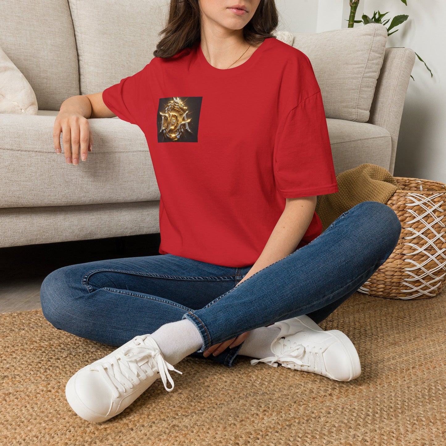 #1 seller DDA DIVINE DRAGON ARMOR T-Shirt — Golden Dragon Emblem Chest Logo, Fantasy Gaming Fan Tee