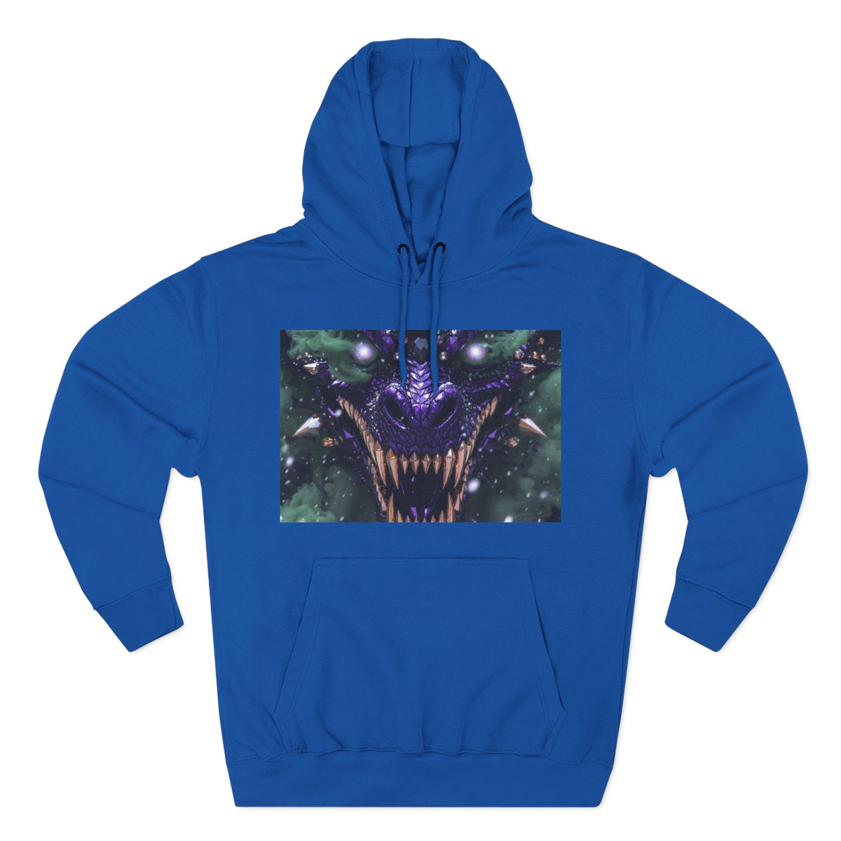 A Mystic Cosmic 🐉 Hoodie — Astral Galaxy Cat Chest Print Fleece Hoodie