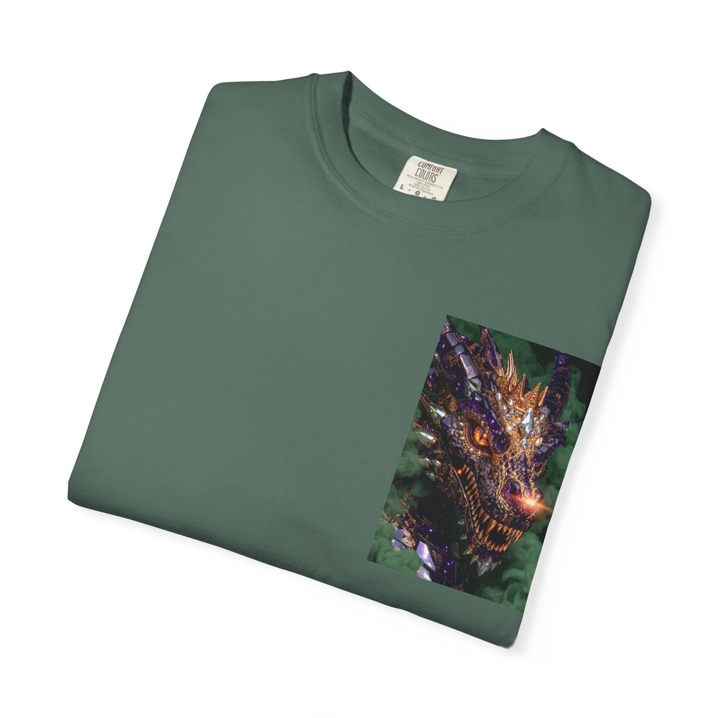 Dragon Pocket Graphic T‑Shirt — Fiery Fantasy Chest Print