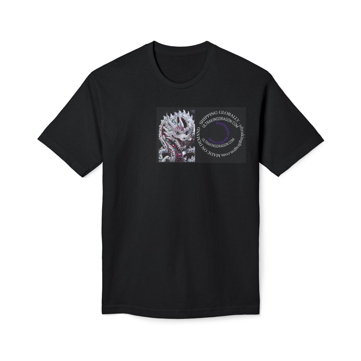 Dragon Heart T-Shirt — Floral Dragon Illustration with Circular Text