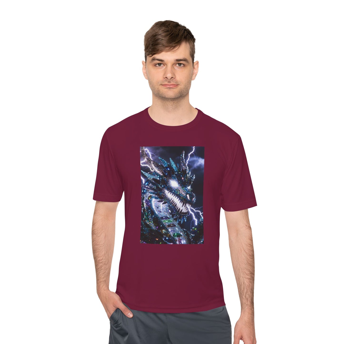 Lightning Dragon Graphic Tee — Cosmic Fantasy Dragon Shirt