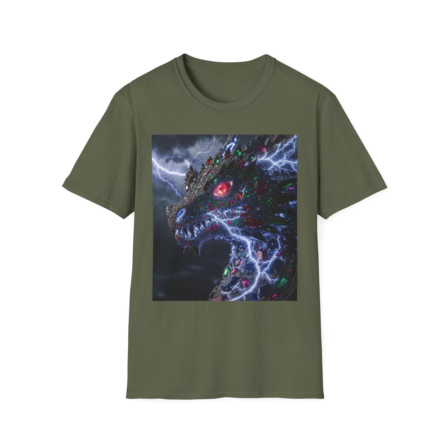Dragon Lightning T-Shirt — Electric Dark Fantasy Monster Graphic Tee