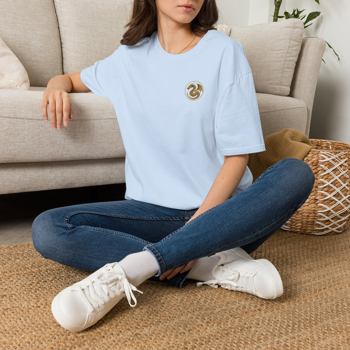 A # 1 Selling Divine Dragon Armor Pocket T-Shirt — Vintage Gold Emblem Tee