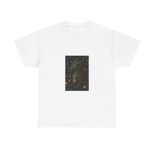 Christmas Dragon Constellation T-Shirt — Mystical Green Dragon & Starry Night Tee