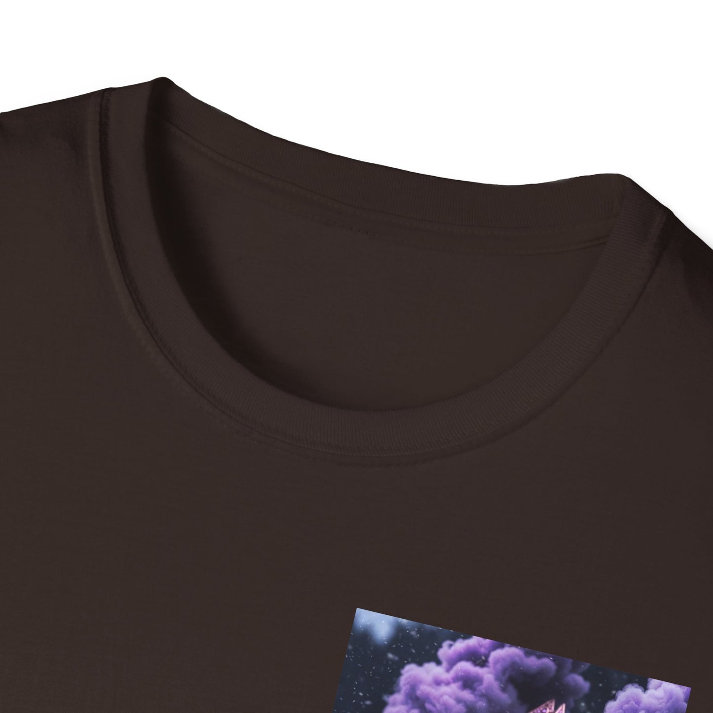 T-Shirt — Purple Nebula Tree Chest Pocket Graphic Tee