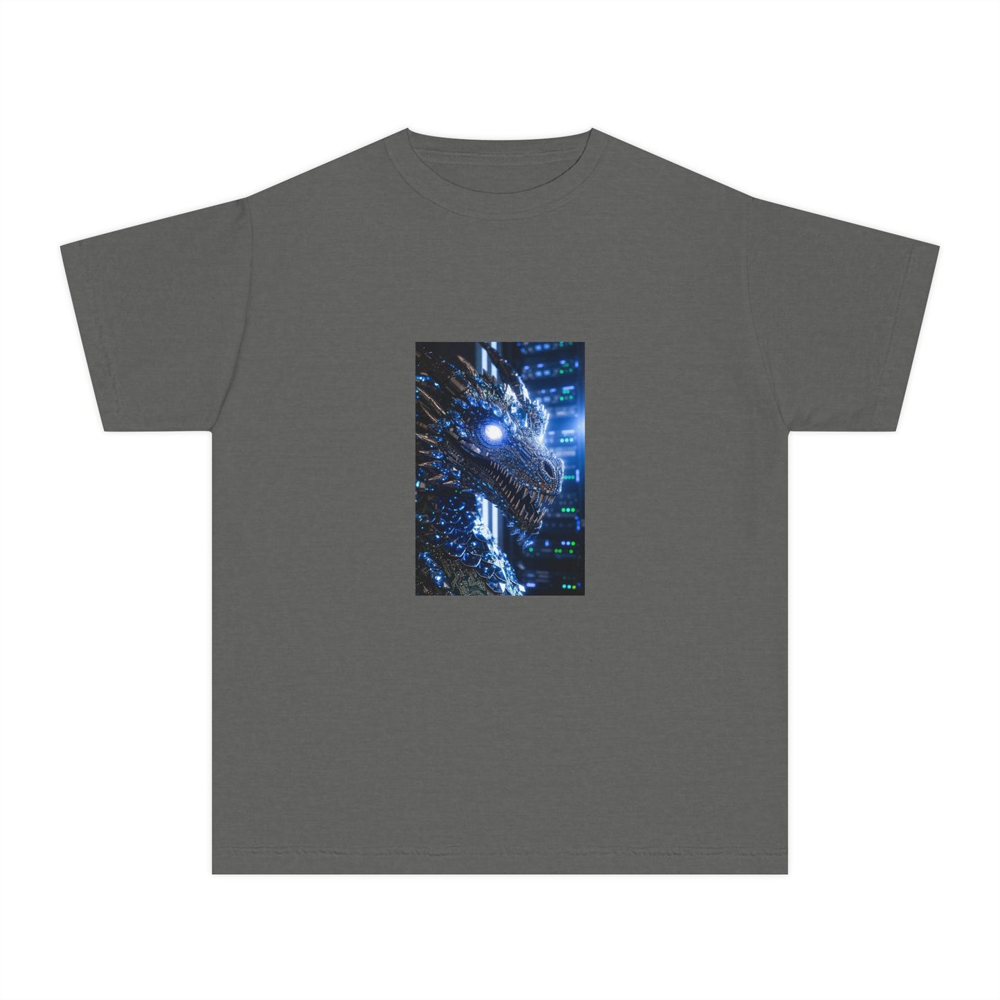 Youth Tee — Neon Dragon Galaxy Graphic