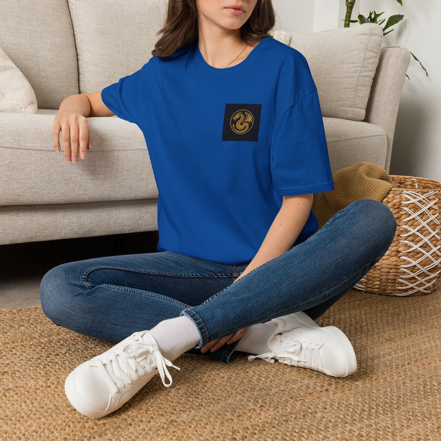 A # 1 Selling Divine Dragon Armor Pocket T-Shirt — Vintage Gold Emblem Tee