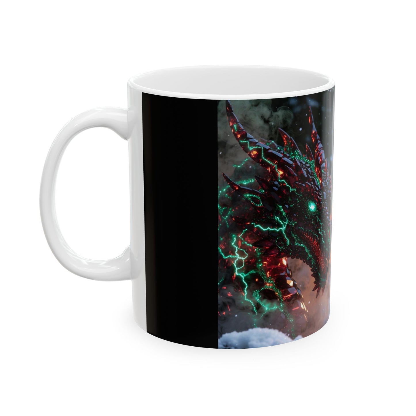 Dragon Christmas Ceramic Mug — Festive Fantasy Holiday Coffee Cup (11oz/15oz)