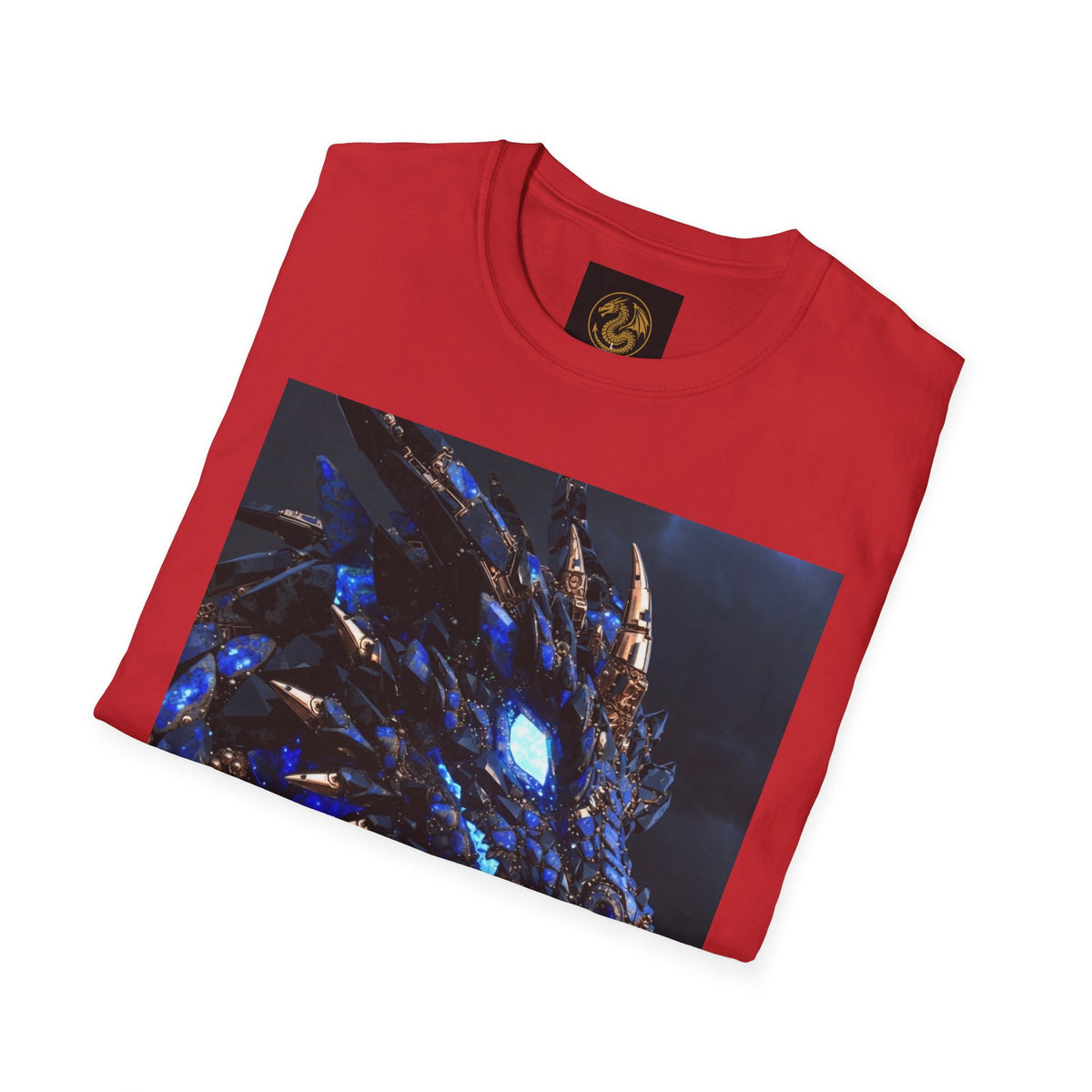Blue Crystal Dragon T-Shirt — Mythical Fantasy Dragon Tee