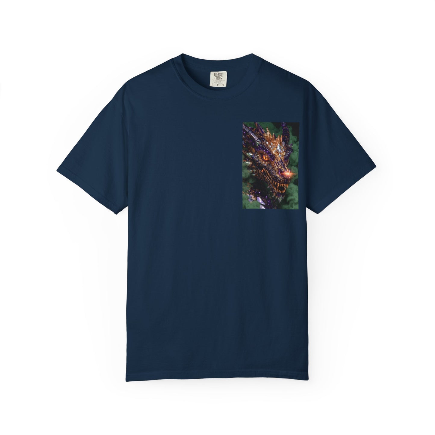Dragon Pocket Graphic T‑Shirt — Fiery Fantasy Chest Print