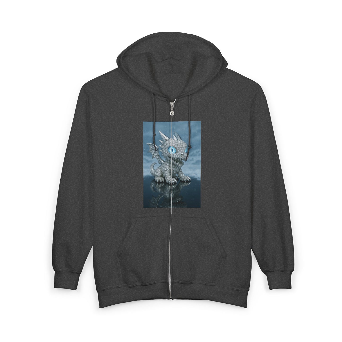 Cool Graphic Zip-Up Hoodie, Dragon Art Sweatshirt, Cozy Unisex Outerwear, Perfect Gift for Fans, Unique Winter Layer