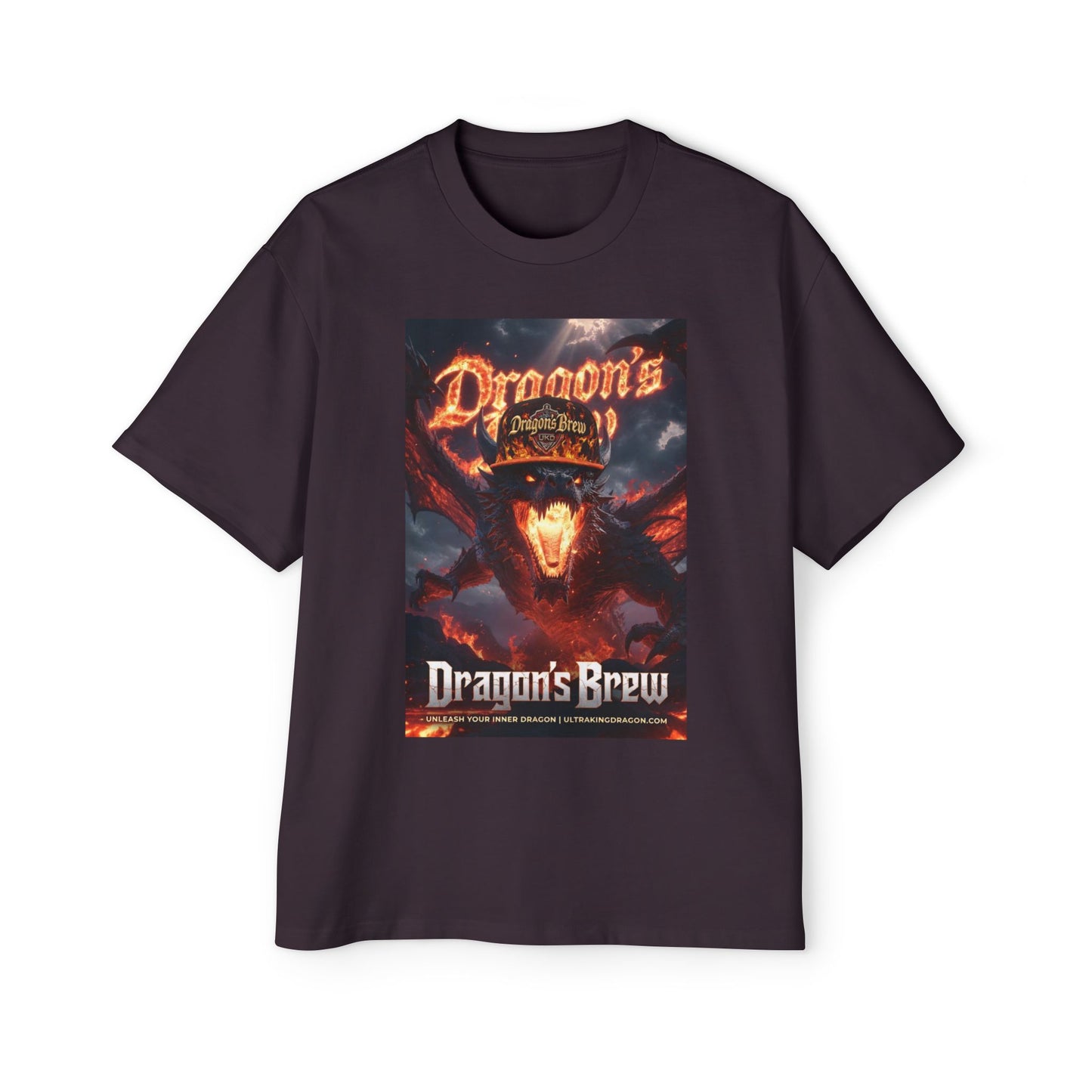 Dragon's Brew Graphic Tee — Fiery Dragon Beer Poster T-Shirt