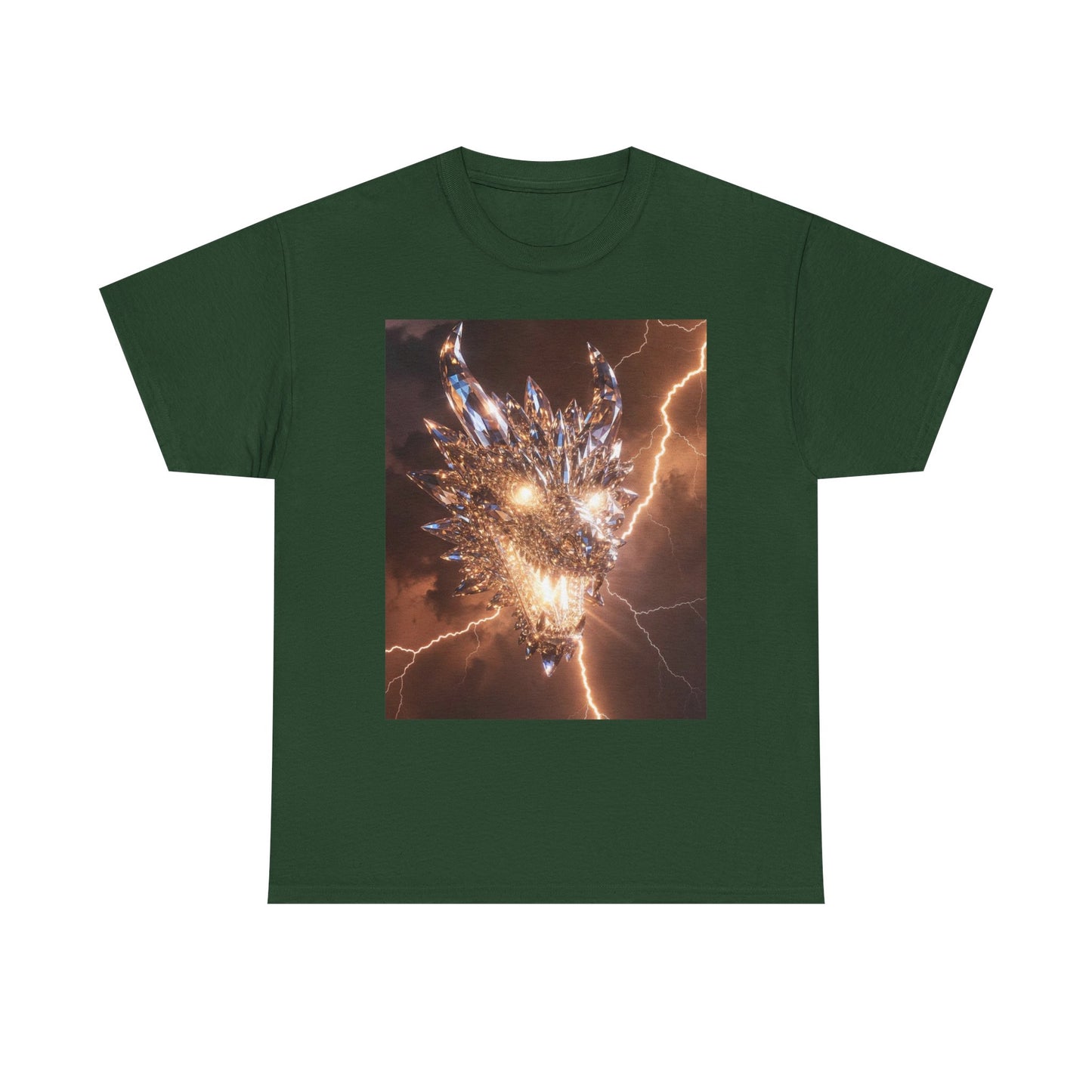 Dragon Lightning Graphic Tee — Fiery Electric Fantasy T-Shirt