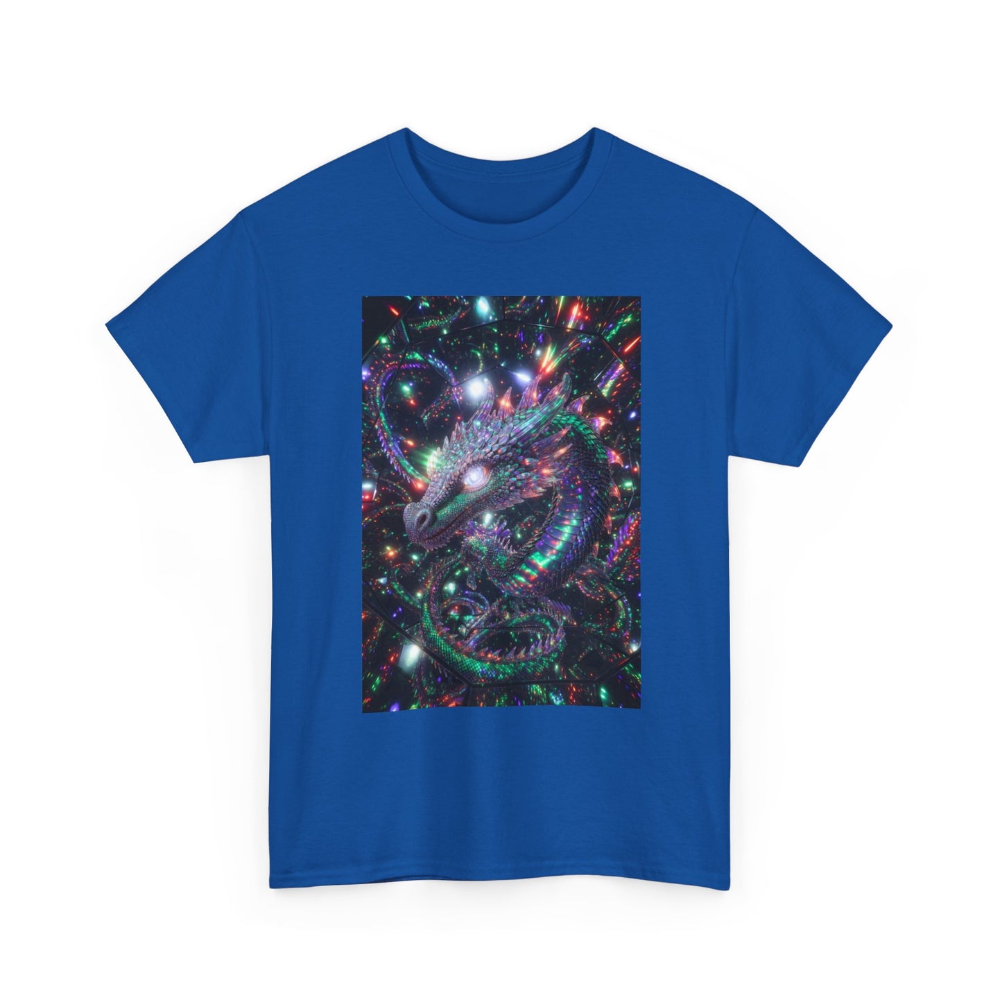 Cosmic Dragon T‑Shirt — Neon Galaxy Serpent Graphic Tee