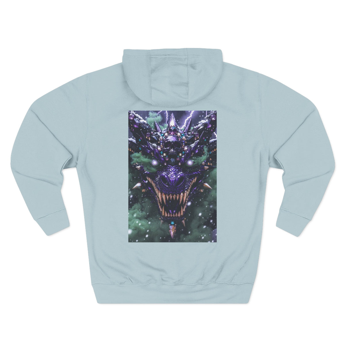 A Mystic Cosmic 🐉 Hoodie — Astral Galaxy Cat Chest Print Fleece Hoodie