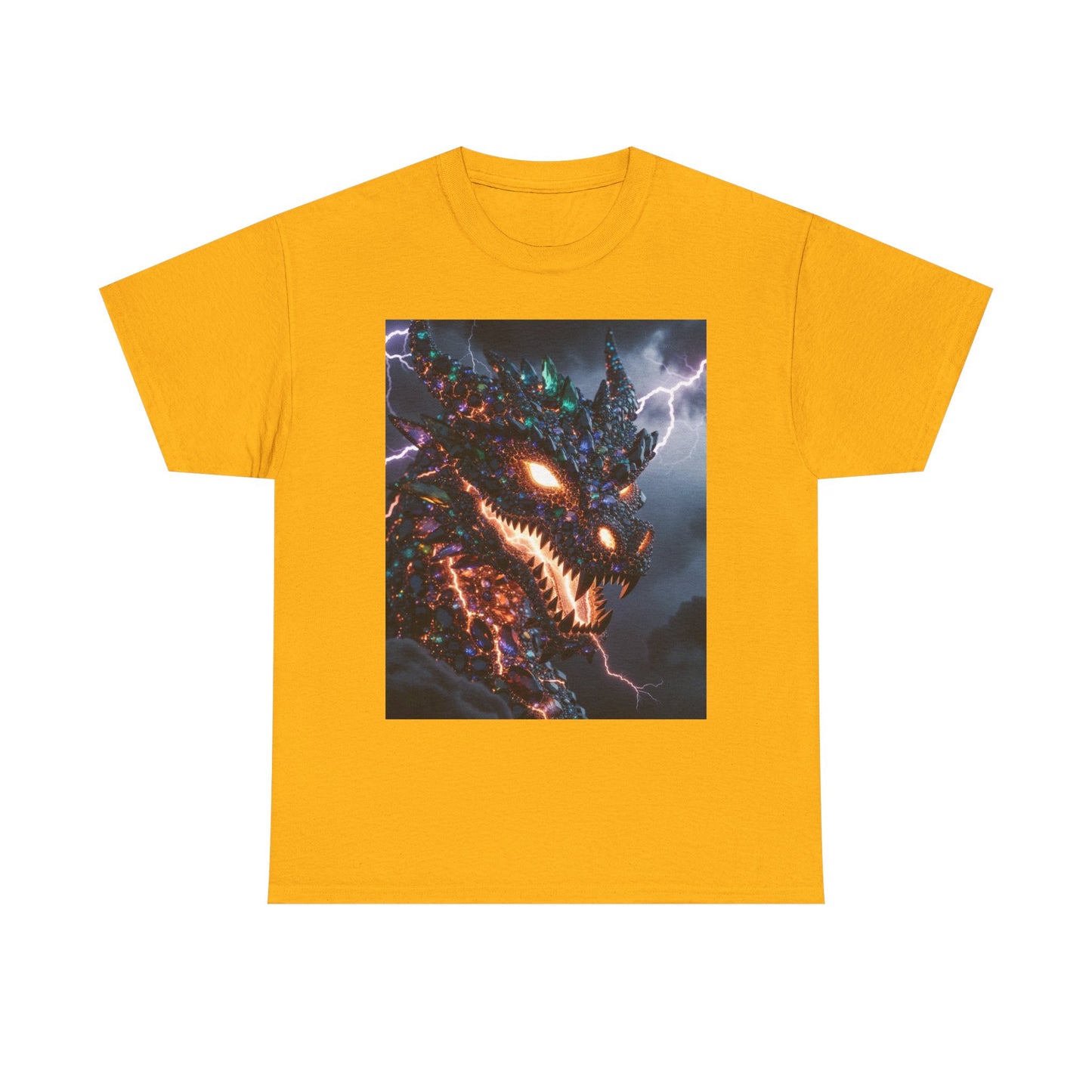 Molten Fury Dragon T‑Shirt — Lightning Kaiju Graphic Tee