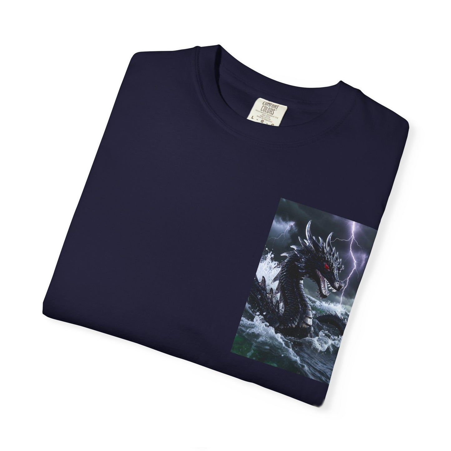 A Dragon Storm Graphic T-Shirt — Dark Fantasy Chest Print