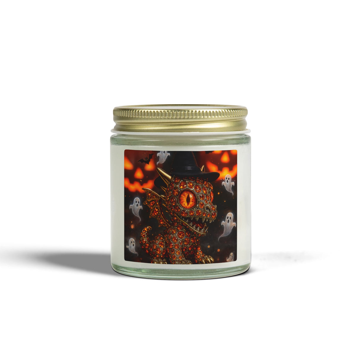 A Halloween Dragon LAVENDER AND MORE Scented Candles - Coconut Apricot Wax, Decorative Gifts, Home Fragrance, Fall Decor, Spooky Candle
