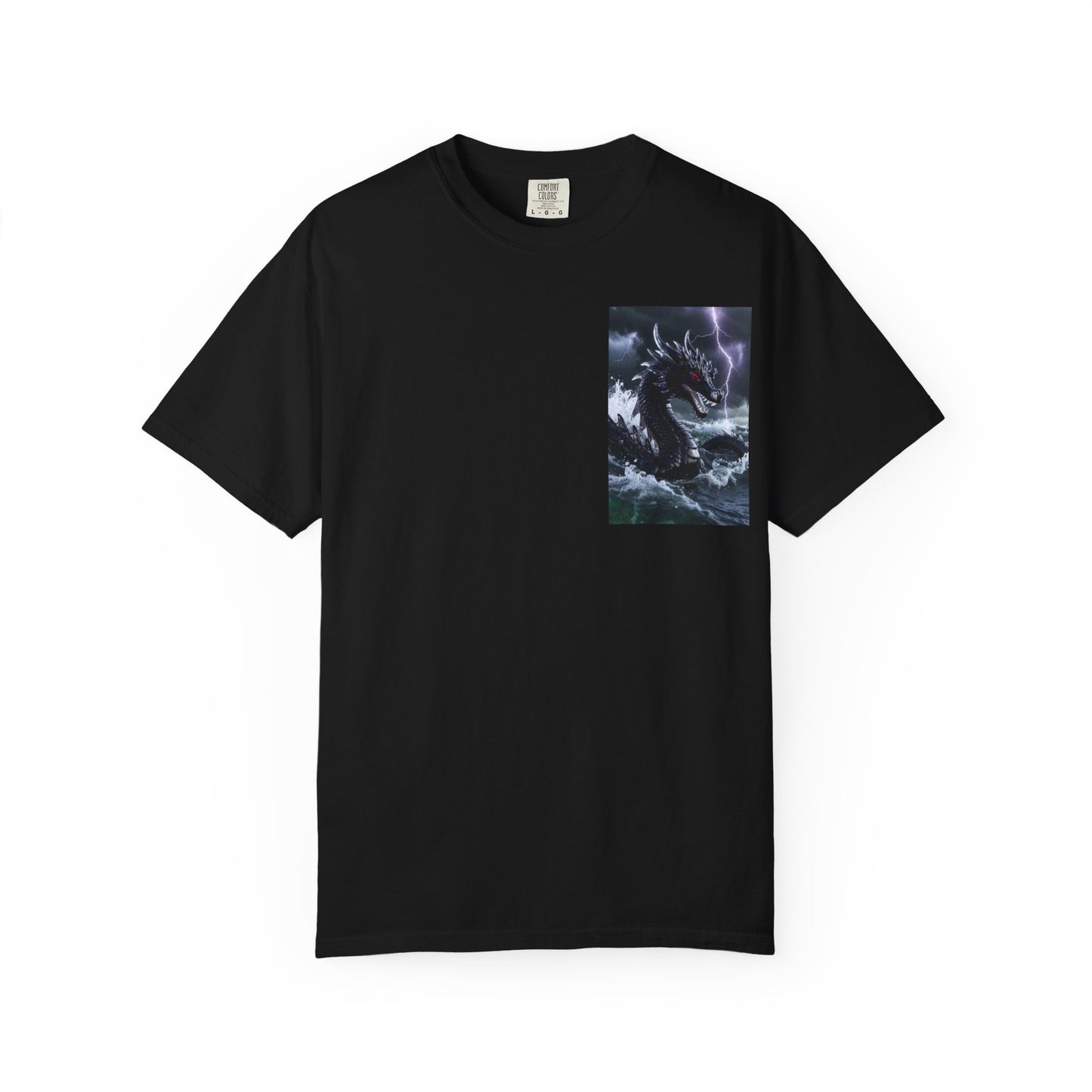A Dragon Storm Graphic T-Shirt — Dark Fantasy Chest Print